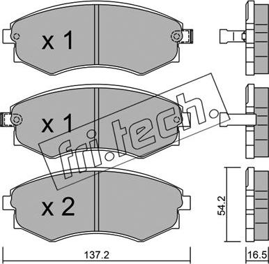 Fri.Tech. 534.0 - Комплект спирачно феродо, дискови спирачки vvparts.bg