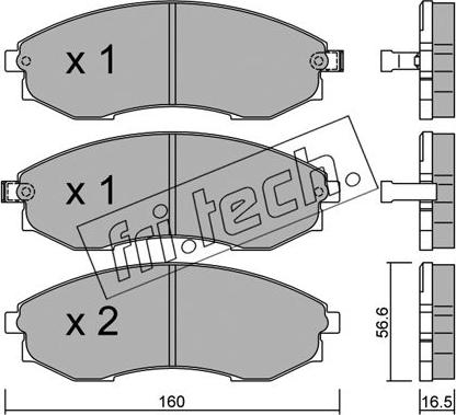 Fri.Tech. 533.0 - Комплект спирачно феродо, дискови спирачки vvparts.bg