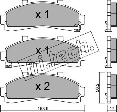 Fri.Tech. 699.0 - Комплект спирачно феродо, дискови спирачки vvparts.bg