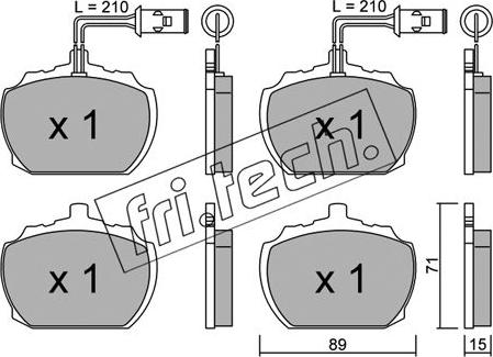 Fri.Tech. 694.1 - Комплект спирачно феродо, дискови спирачки vvparts.bg