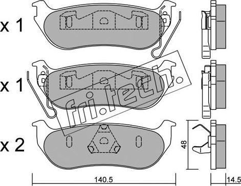 Fri.Tech. 643.0 - Комплект спирачно феродо, дискови спирачки vvparts.bg