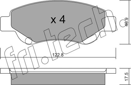 Fri.Tech. 653.0 - Комплект спирачно феродо, дискови спирачки vvparts.bg