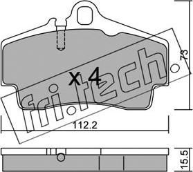 Fri.Tech. 674.0 - Комплект спирачно феродо, дискови спирачки vvparts.bg