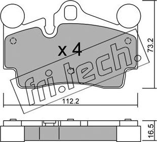 Fri.Tech. 671.0 - Комплект спирачно феродо, дискови спирачки vvparts.bg