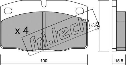 Fri.Tech. 046.0 - Комплект спирачно феродо, дискови спирачки vvparts.bg