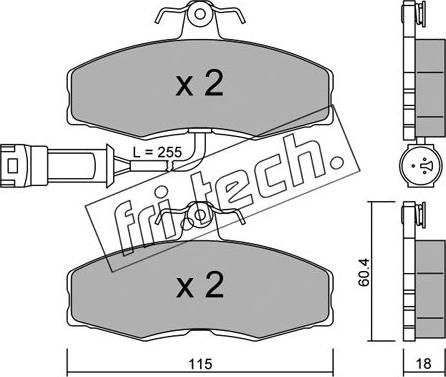 Fri.Tech. 041.1 - Комплект спирачно феродо, дискови спирачки vvparts.bg