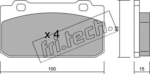 Fri.Tech. 042.0 - Комплект спирачно феродо, дискови спирачки vvparts.bg