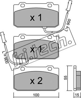 Fri.Tech. 042.2 - Комплект спирачно феродо, дискови спирачки vvparts.bg