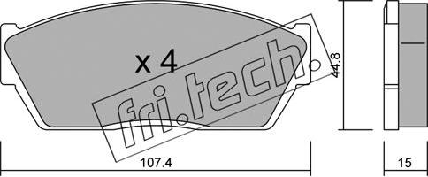 Fri.Tech. 056.0 - Комплект спирачно феродо, дискови спирачки vvparts.bg
