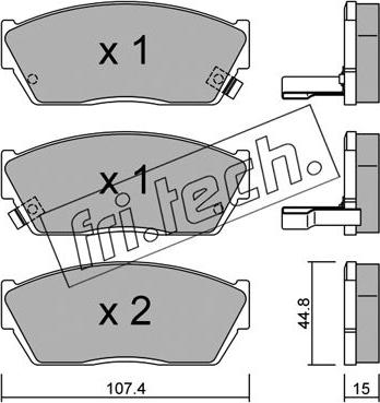 Fri.Tech. 056.2 - Комплект спирачно феродо, дискови спирачки vvparts.bg