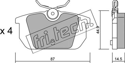 Fri.Tech. 066.0 - Комплект спирачно феродо, дискови спирачки vvparts.bg