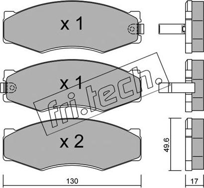 Fri.Tech. 068.1 - Комплект спирачно феродо, дискови спирачки vvparts.bg