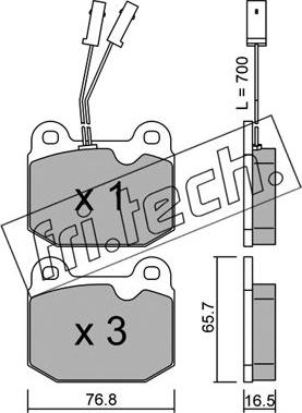 Fri.Tech. 015.0 - Комплект спирачно феродо, дискови спирачки vvparts.bg