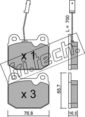 Fri.Tech. 015.2 - Комплект спирачно феродо, дискови спирачки vvparts.bg