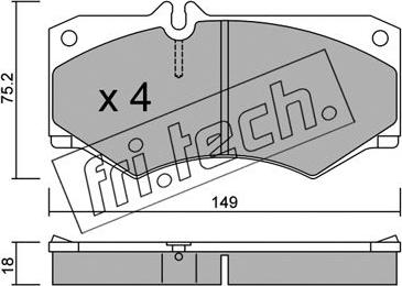 Fri.Tech. 016.0 - Комплект спирачно феродо, дискови спирачки vvparts.bg