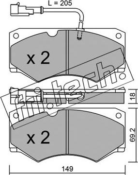 Fri.Tech. 016.7 - Комплект спирачно феродо, дискови спирачки vvparts.bg