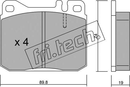 Fri.Tech. 013.2 - Комплект спирачно феродо, дискови спирачки vvparts.bg