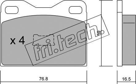 Fri.Tech. 017.1 - Комплект спирачно феродо, дискови спирачки vvparts.bg