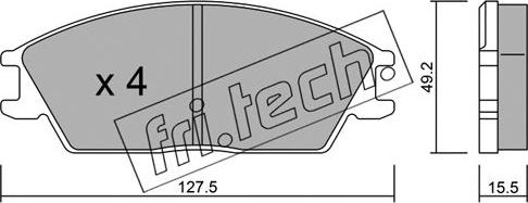 Fri.Tech. 083.0 - Комплект спирачно феродо, дискови спирачки vvparts.bg