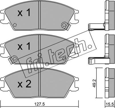 Fri.Tech. 083.1 - Комплект спирачно феродо, дискови спирачки vvparts.bg