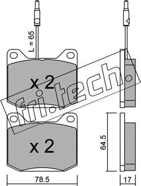 Fri.Tech. 082.0 - Комплект спирачно феродо, дискови спирачки vvparts.bg