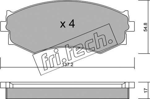 Fri.Tech. 197.0 - Комплект спирачно феродо, дискови спирачки vvparts.bg