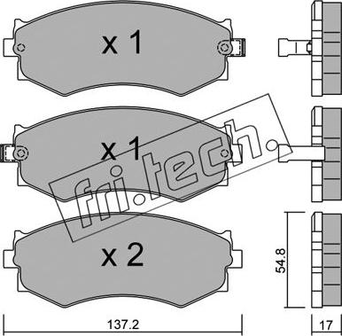 Fri.Tech. 197.1 - Комплект спирачно феродо, дискови спирачки vvparts.bg