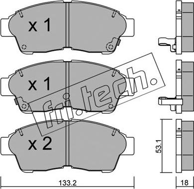 Fri.Tech. 152.0 - Комплект спирачно феродо, дискови спирачки vvparts.bg