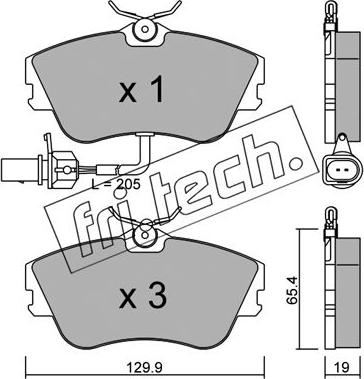 Ferodo FSL1519 - Комплект спирачно феродо, дискови спирачки vvparts.bg