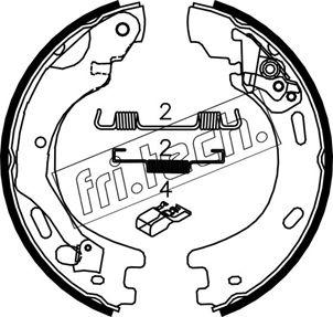 Fri.Tech. 1092.314K - Комплект спирачна челюст, ръчна спирачка vvparts.bg