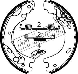 Fri.Tech. 1092.313K - Комплект спирачна челюст, ръчна спирачка vvparts.bg