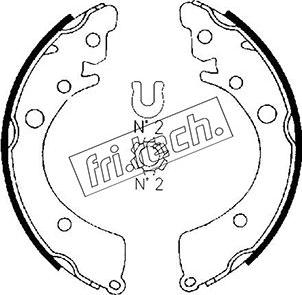 Fri.Tech. 1044.006 - Комплект спирачна челюст vvparts.bg