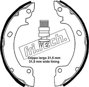 Fri.Tech. 1046.200 - Комплект спирачна челюст vvparts.bg