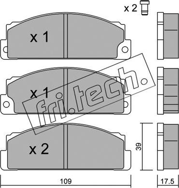 Fri.Tech. 104.0 - Комплект спирачно феродо, дискови спирачки vvparts.bg