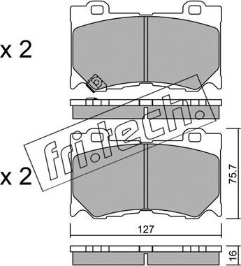 Fri.Tech. 1053.0 - Комплект спирачно феродо, дискови спирачки vvparts.bg