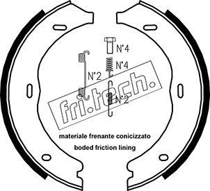 Fri.Tech. 1052.135K - Комплект спирачна челюст, ръчна спирачка vvparts.bg