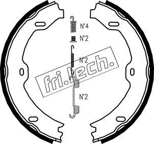 Fri.Tech. 1052.130K - Комплект спирачна челюст, ръчна спирачка vvparts.bg