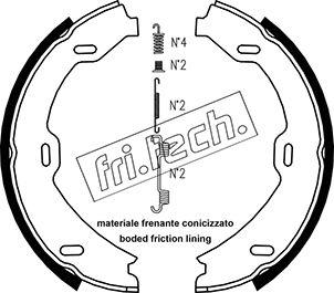 Fri.Tech. 1052.128K - Комплект спирачна челюст, ръчна спирачка vvparts.bg