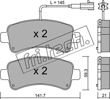 Fri.Tech. 1057.0 - Комплект спирачно феродо, дискови спирачки vvparts.bg