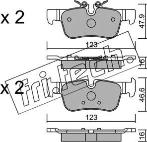 Fri.Tech. 1062.0 - Комплект спирачно феродо, дискови спирачки vvparts.bg