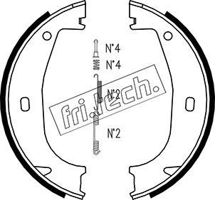 Fri.Tech. 1019.026K - Комплект спирачна челюст, ръчна спирачка vvparts.bg