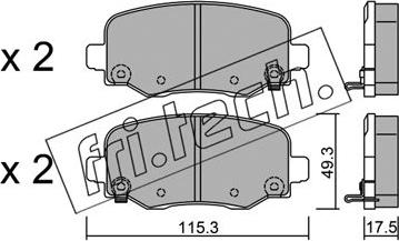 Fri.Tech. 1018.0 - Комплект спирачно феродо, дискови спирачки vvparts.bg