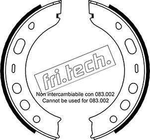 Fri.Tech. 1083.001 - Комплект спирачна челюст, ръчна спирачка vvparts.bg