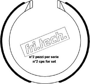 Fri.Tech. 1027.008 - Комплект спирачна челюст, ръчна спирачка vvparts.bg