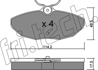 Fri.Tech. 1190.0 - Комплект спирачно феродо, дискови спирачки vvparts.bg