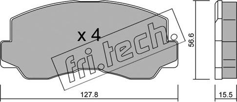 Fri.Tech. 114.0 - Комплект спирачно феродо, дискови спирачки vvparts.bg