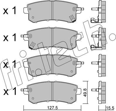 Fri.Tech. 1155.0 - Комплект спирачно феродо, дискови спирачки vvparts.bg