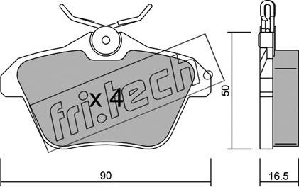 Fri.Tech. 115.0 - Комплект спирачно феродо, дискови спирачки vvparts.bg