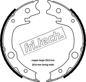 Fri.Tech. 1115.315 - Комплект спирачна челюст, ръчна спирачка vvparts.bg