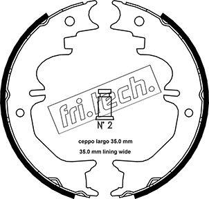 Fri.Tech. 1115.313 - Комплект спирачна челюст, ръчна спирачка vvparts.bg